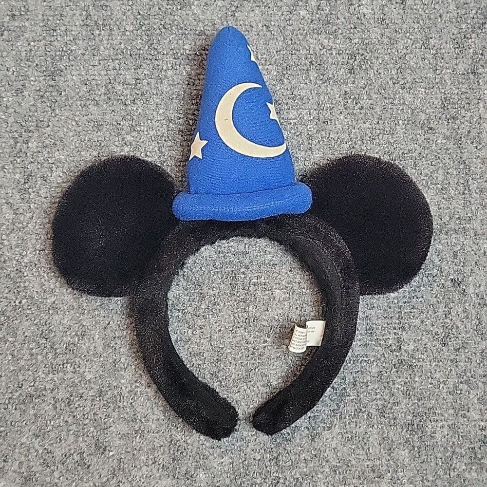 Disney Parks Mickey Mouse Fantasia Sorcerer Apprentice Magic Wizard Plush Ears
